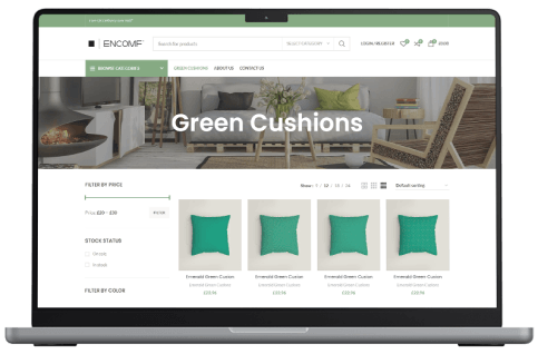 Encomf internet prodavnica slike proizvoda zeleni jastuci